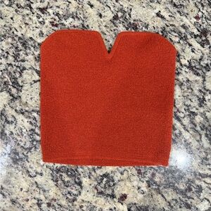 H&M Terracotta Strapless Knit Top